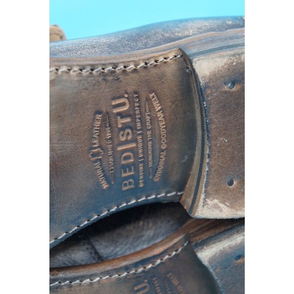 Bed Stu Cobbler Mens sz 11 Distressed Brown Leather Slip On Loafers Shoes main image 7